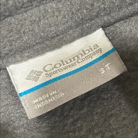 Columbia Charcoal Fleece Jacket with Bright Orange Zipper - Picture 4 of 7